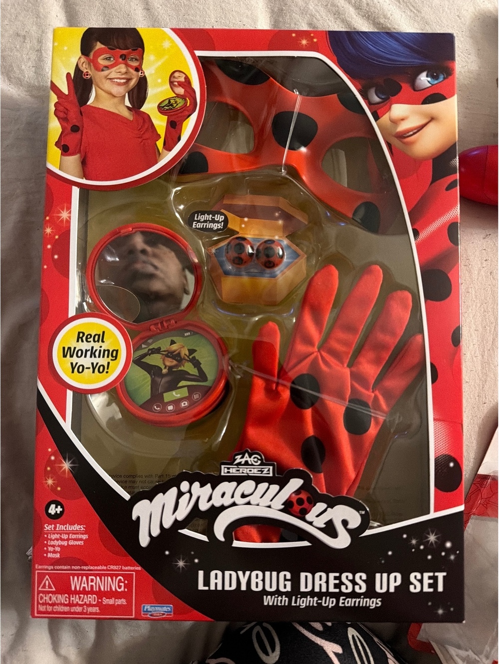 Miraculous Ladybug Dress Up Set with Light-Up Earrings, Yo-Y